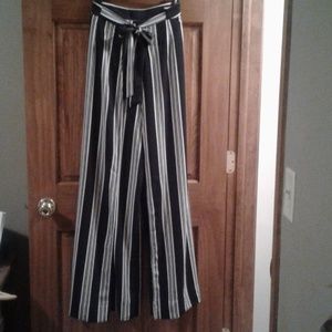 Black and white stripe pants